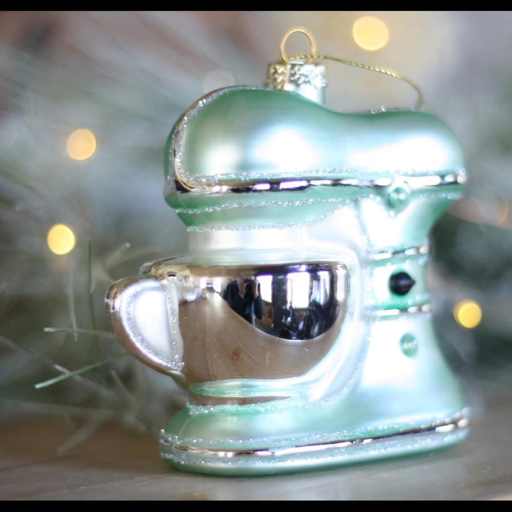 Mint Green Glass Kitchen Mixer Ornament